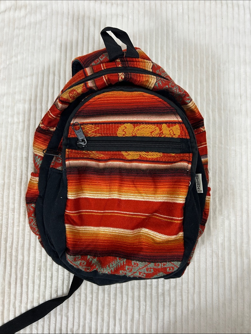 Quichuas Andean-inspired from Ecuador boho small backpack